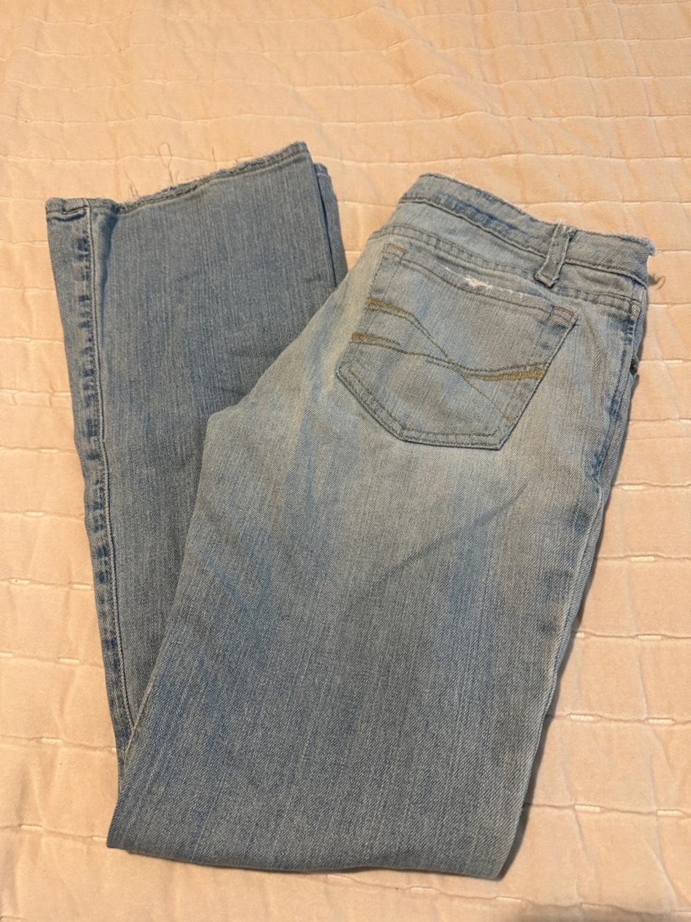 Aeropostale Light Blue Denim Jeans with Red Trim